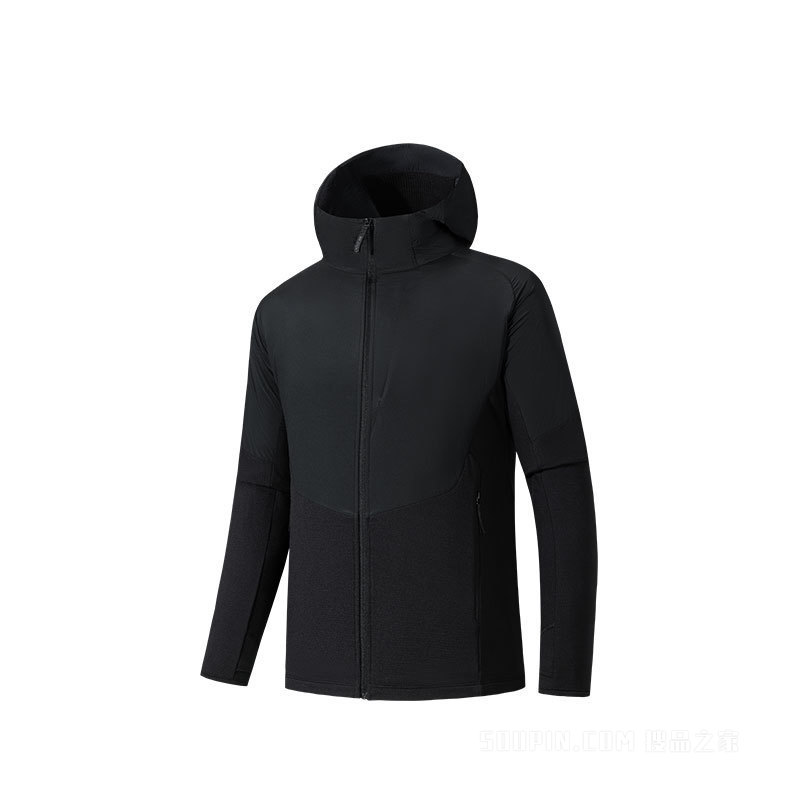 安踏冠军徒步男子针织运动外套