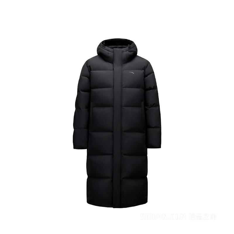 安踏综训系列男子防泼水防风长款羽绒服