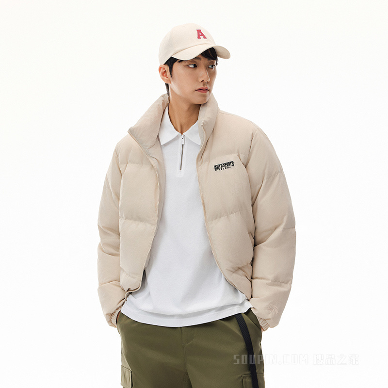 安踏「多彩羽绒」运动复古男子防泼水羽绒服