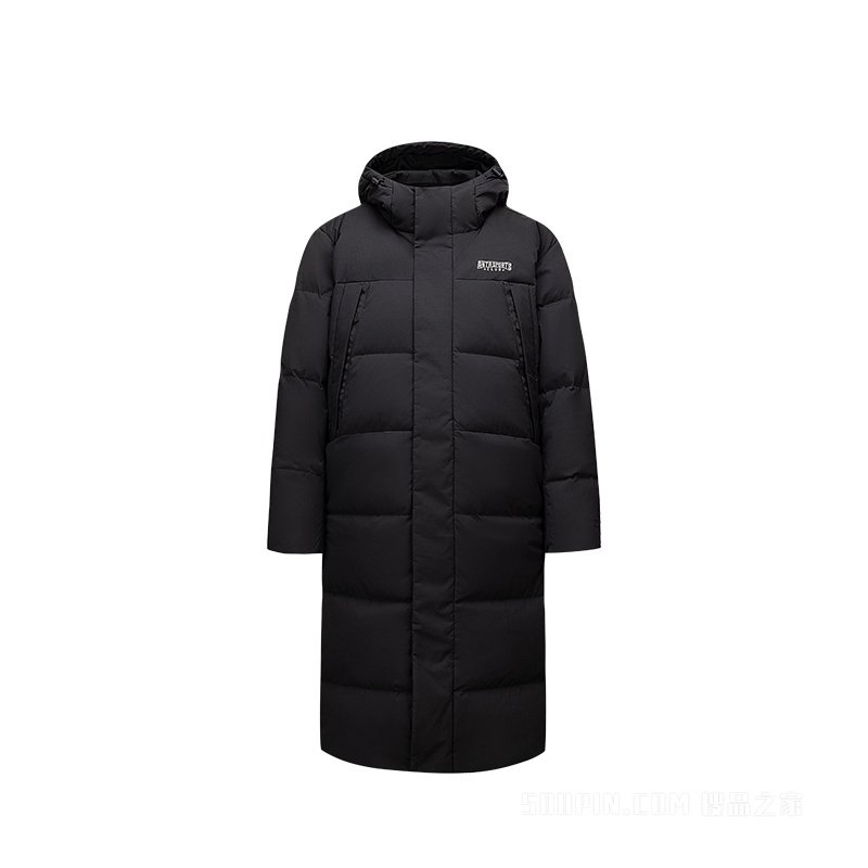 安踏「六度芯羽绒服」运动复古防泼水防风男子长款羽绒服