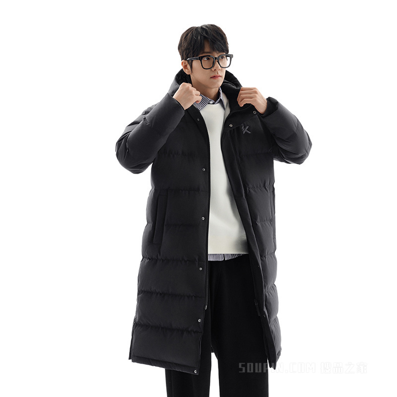 安踏「六度芯羽绒服」KT防泼水男子长款羽绒服