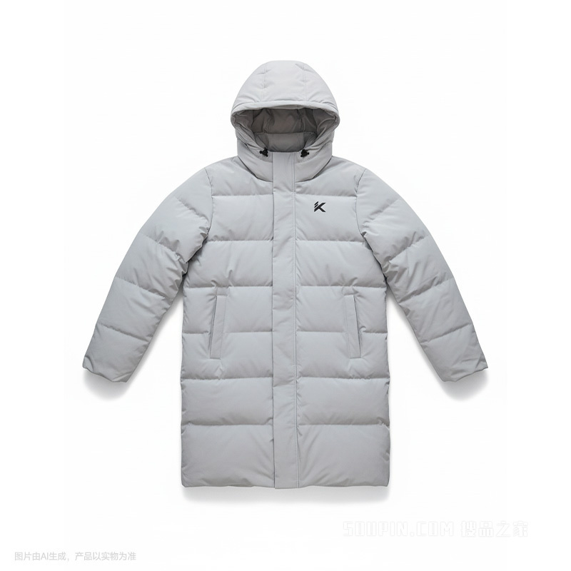 安踏「六度芯羽绒服」KT防泼水男子长款羽绒服