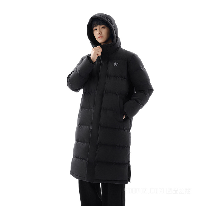安踏「六度芯羽绒服」KT防泼水男子长款羽绒服
