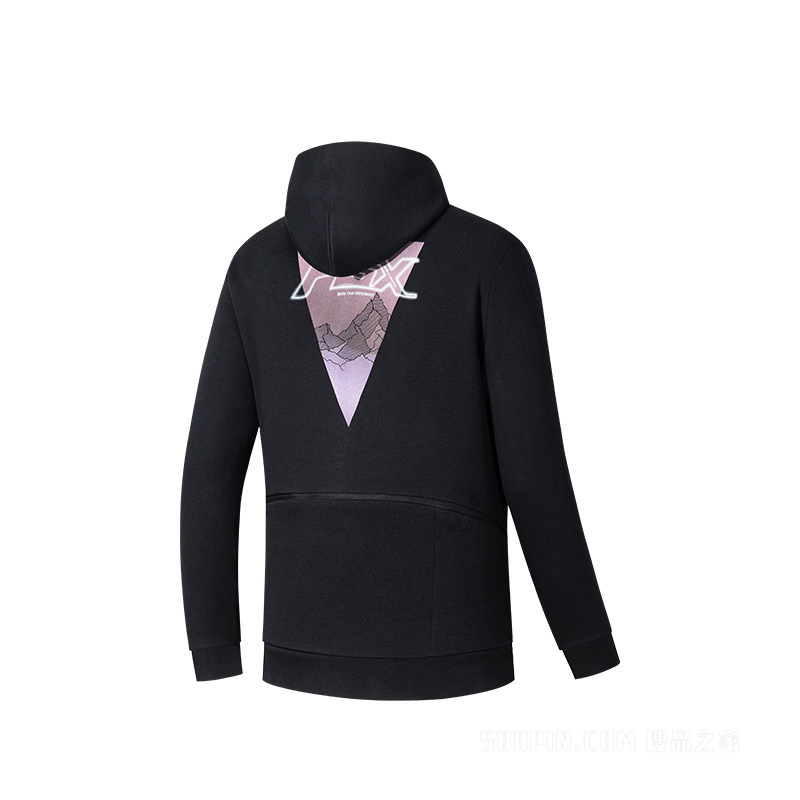 安踏冠军户外旅行男子3A抗菌连帽卫衣