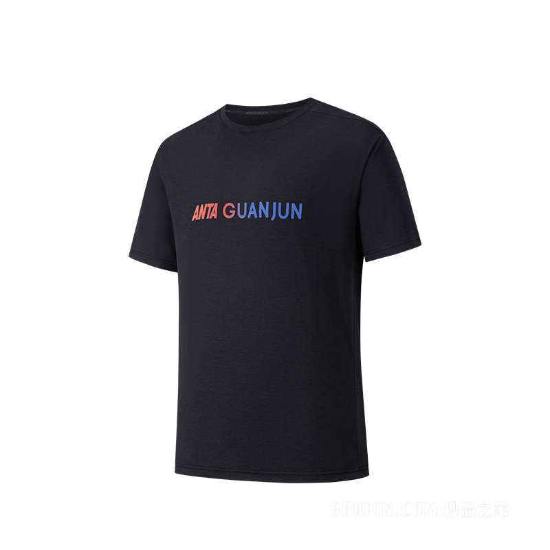 安踏冠军越野跑男子短袖针织衫