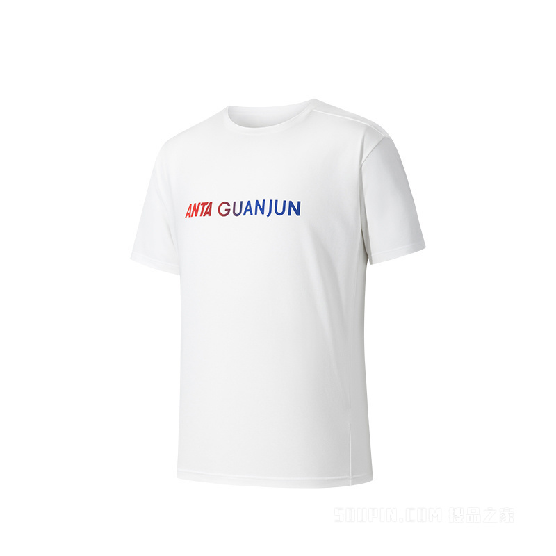 安踏冠军越野跑男子短袖针织衫