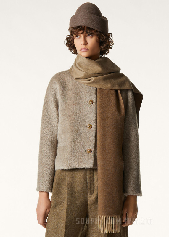 Two-Tone 女士围巾 小羊绒