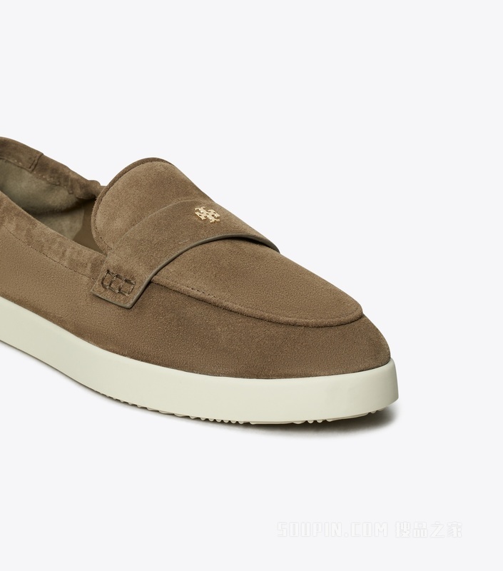 运动风芭蕾乐福鞋 焦芝麻色