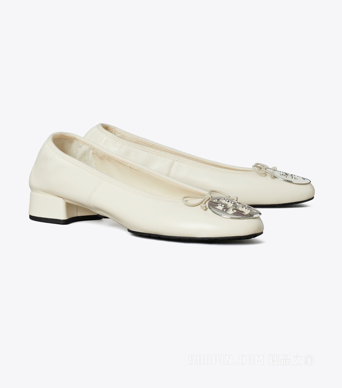 Reva 芭蕾高跟鞋 浅奶油色