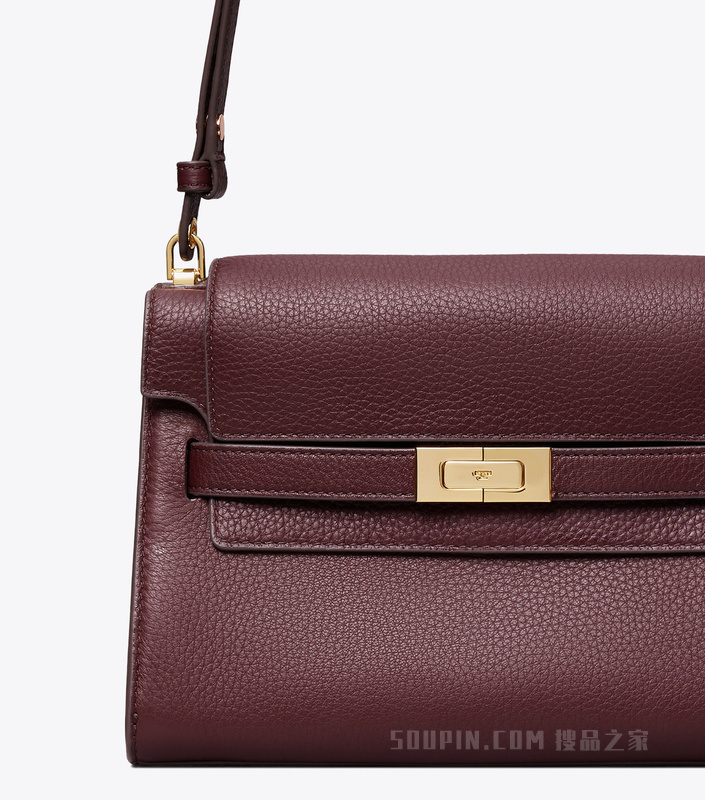 【马年特别系列】Lee Radziwill 荔枝纹肩背包 深洋红色