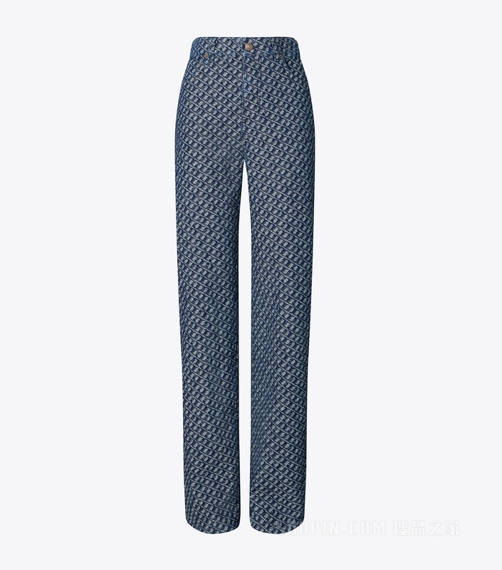 直筒牛仔裤 水洗色