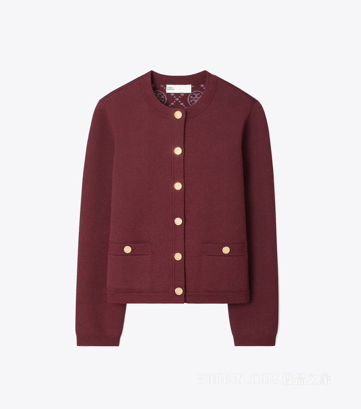 【马年特别系列】Kendra 开衫 深洋红色