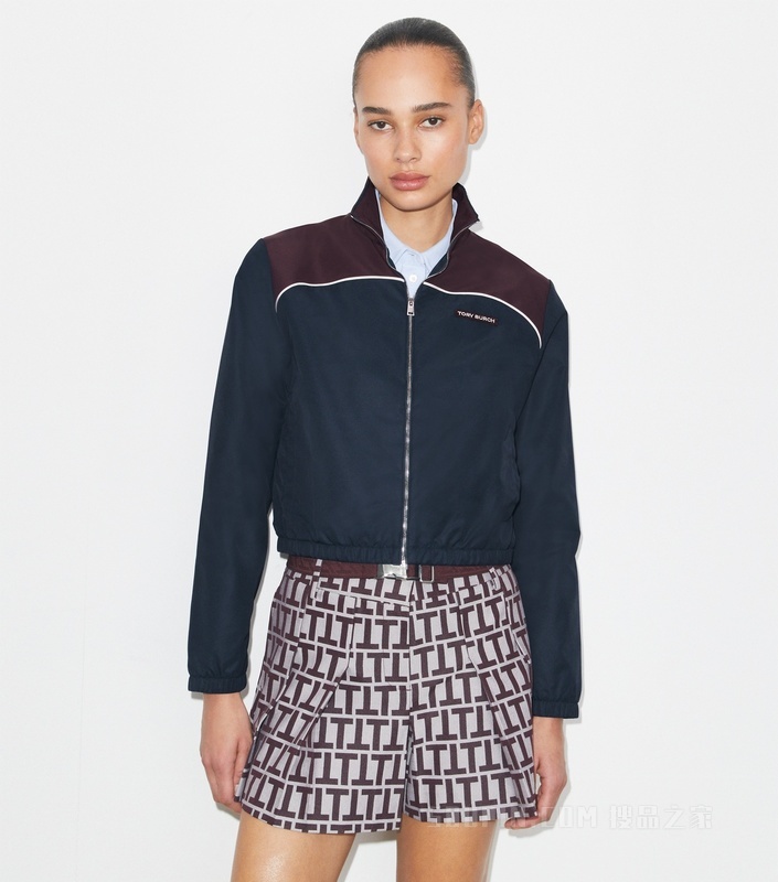 拼色外套 中调海军蓝/酒红色