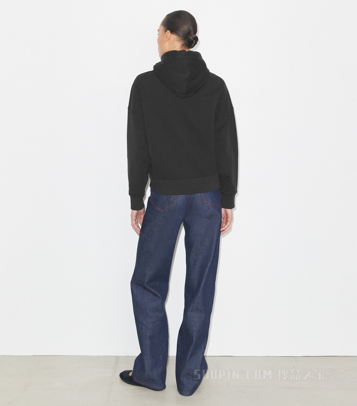 棉质连帽衫 黑色