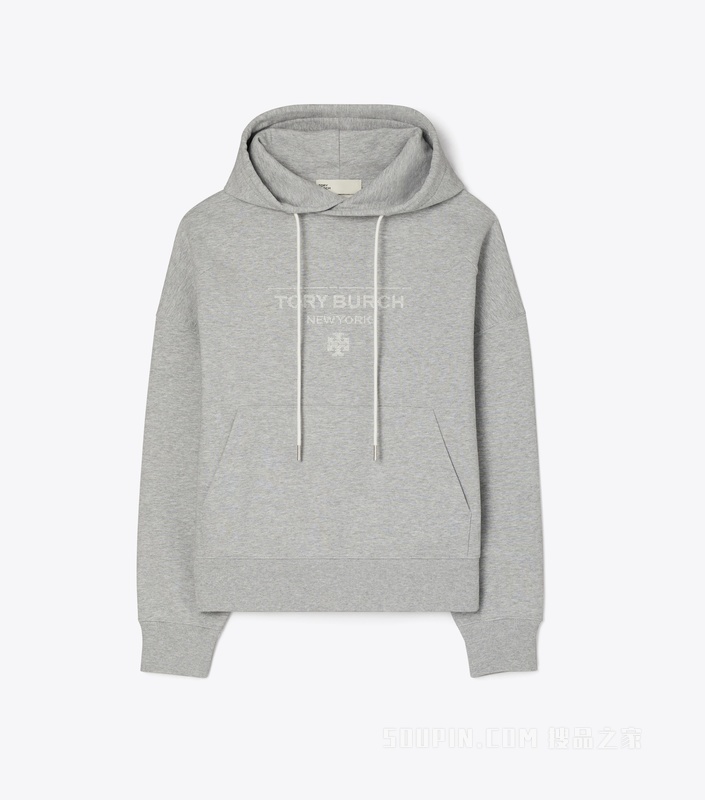 棉质连帽衫 中性灰色调