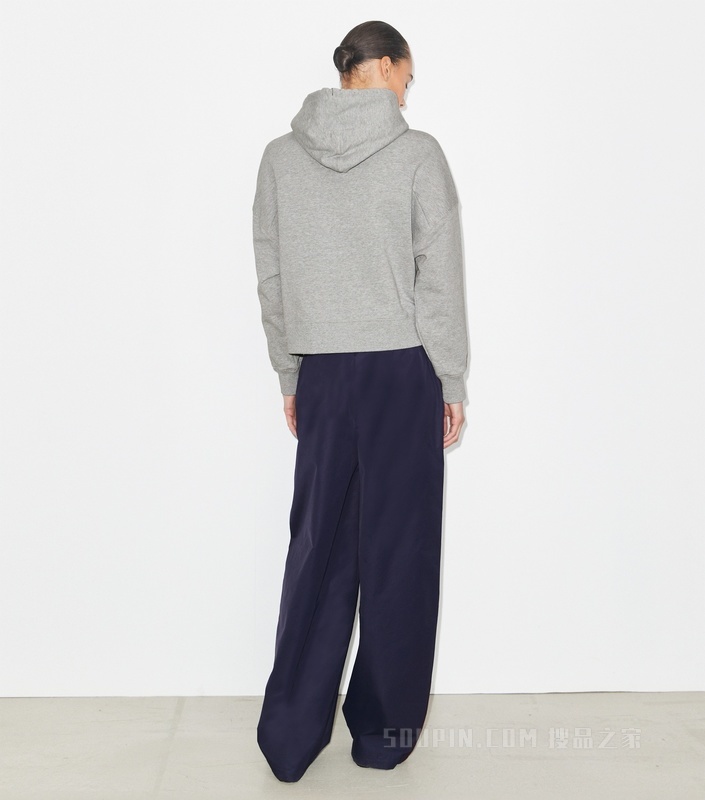 棉质连帽衫 中性灰色调