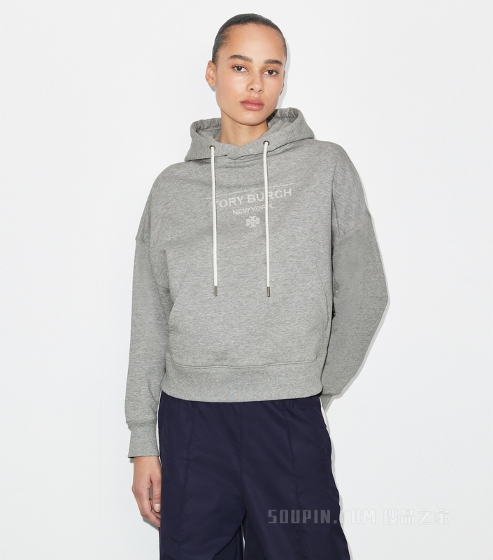 棉质连帽衫 中性灰色调