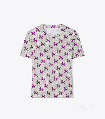 【马年特别系列】T Monogram 棉质T恤 紫红色