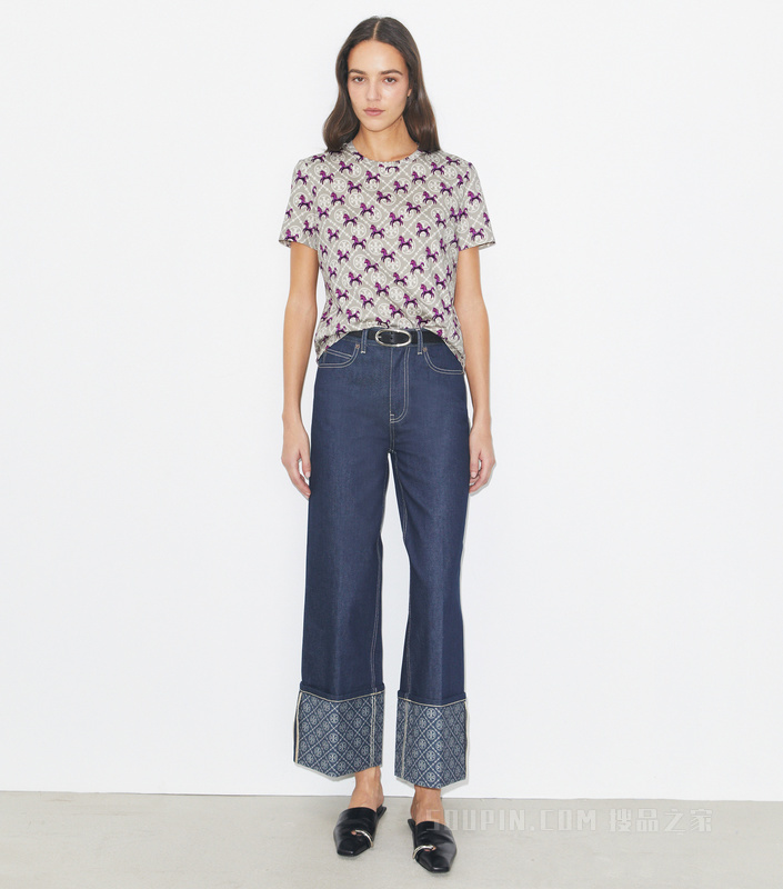 【马年特别系列】T Monogram 棉质T恤 紫红色