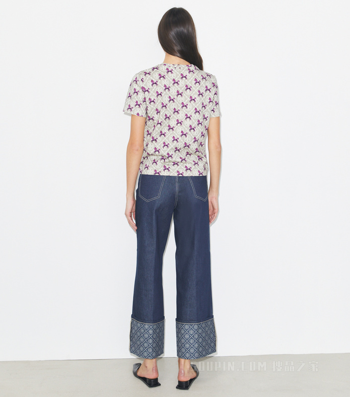 【马年特别系列】T Monogram 棉质T恤 紫红色