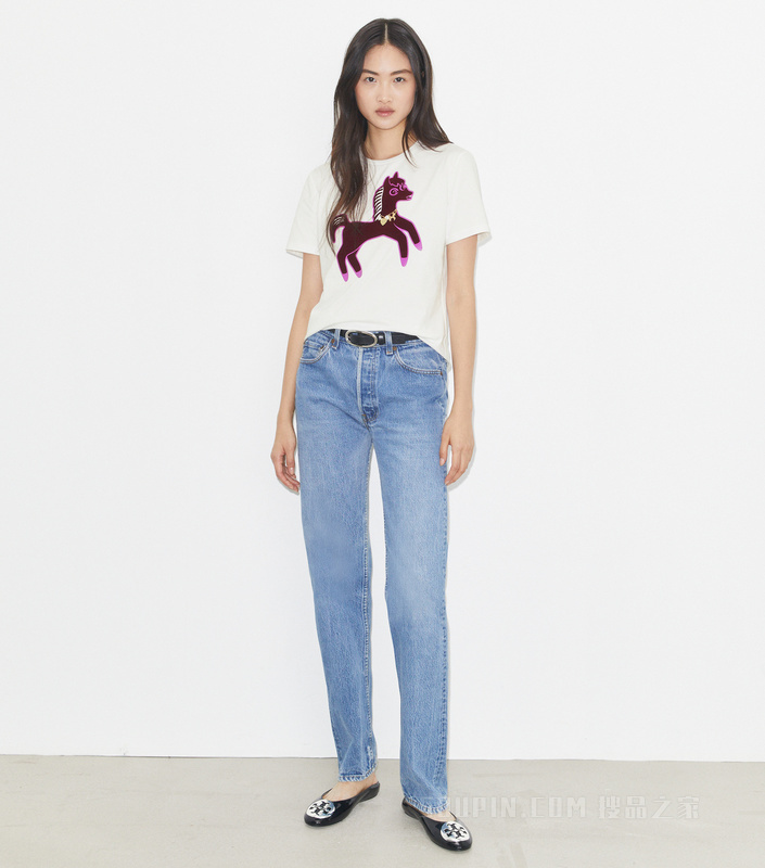 【马年特别系列】小马棉质T恤 勃垦地红