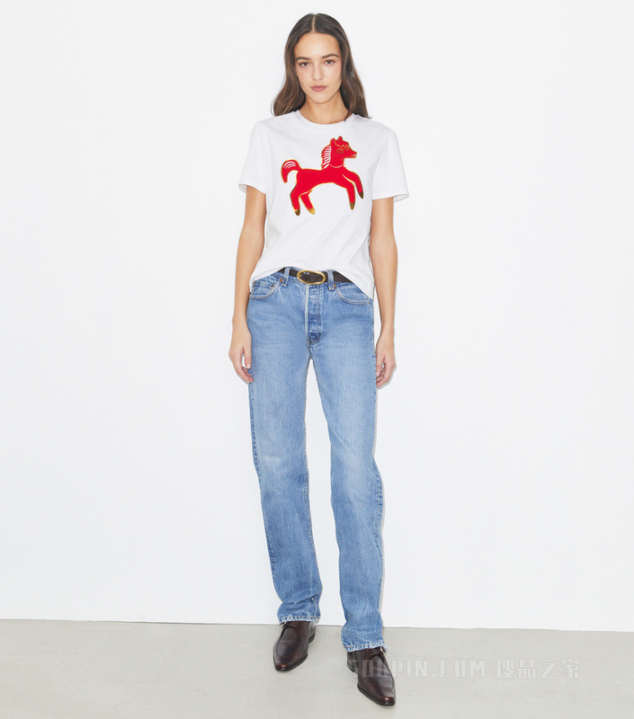 【马年特别系列】小马棉质T恤 红色