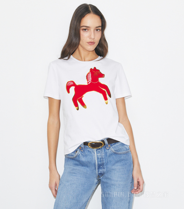 【马年特别系列】小马棉质T恤 红色