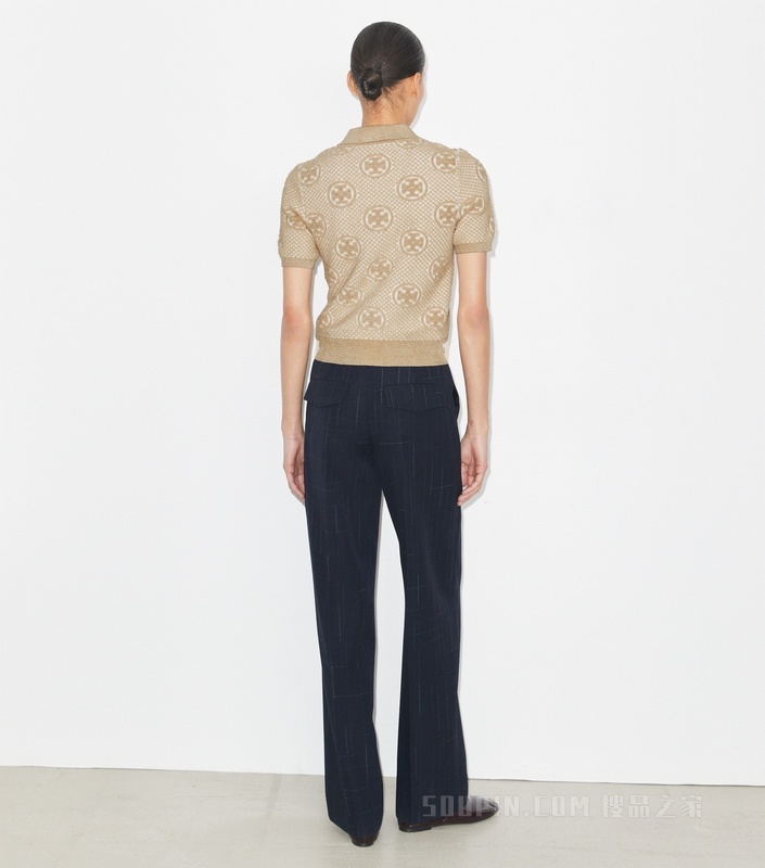 提花 Polo 衫 陶土色