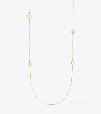 【礼物】Forget Me Not 勿忘我系列长款项链 Tory 金/珍珠母贝色