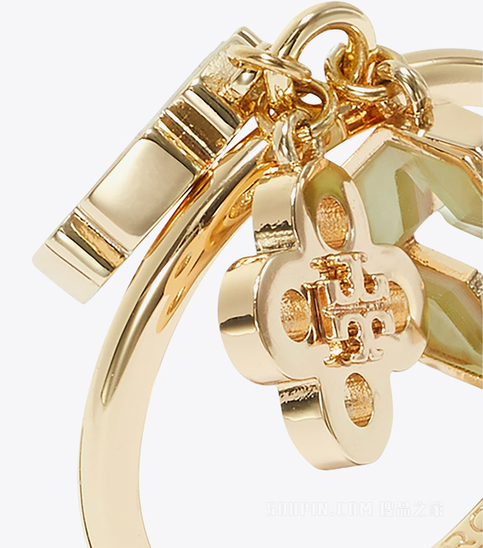 【礼物】Forget Me Not 勿忘我系列坠饰戒指 Tory 金/珍珠母贝色