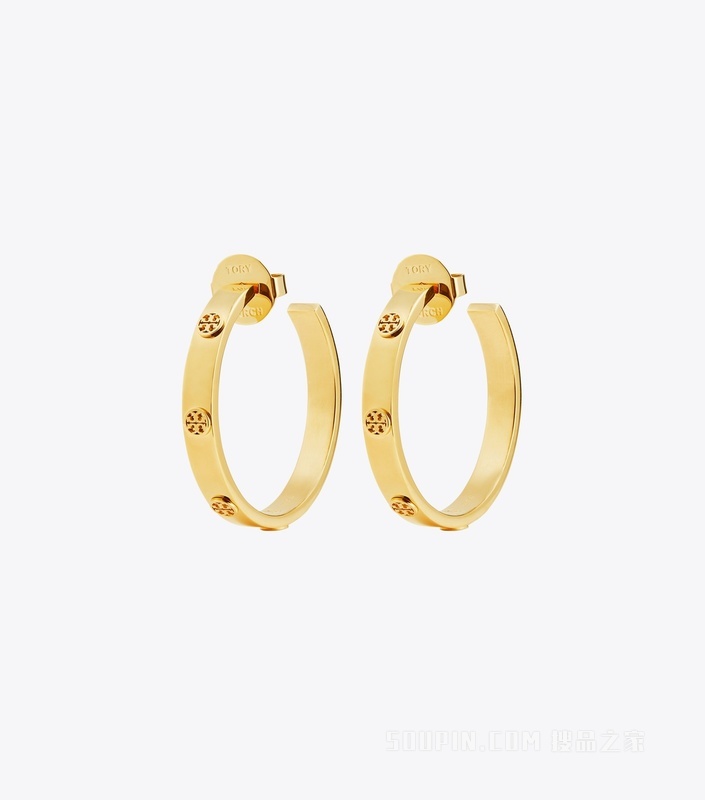 【礼物】Icon 经典系列圈形耳环 Tory 金