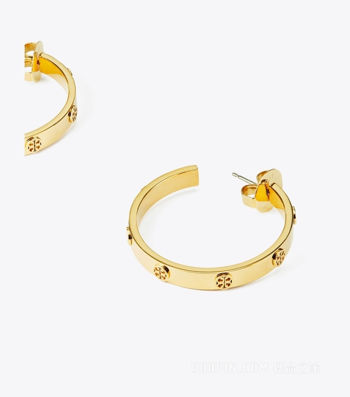 【礼物】Icon 经典系列圈形耳环 Tory 金