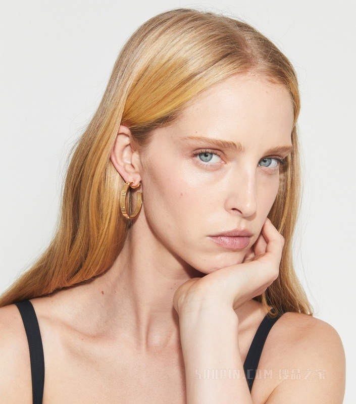 【礼物】Icon 经典系列圈形耳环 Tory 金