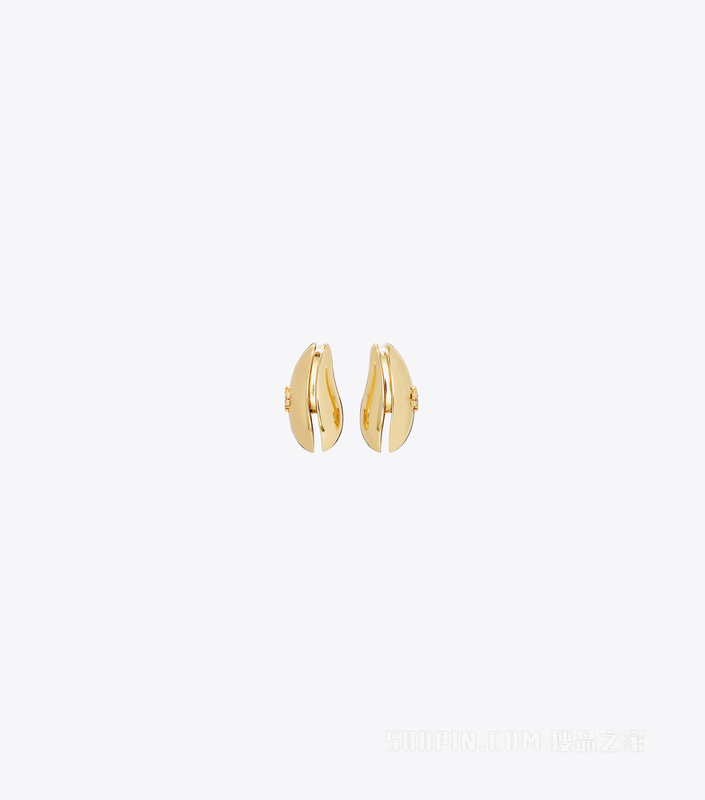 【礼物】Pierced 光环系列小号耳环 浅黄铜色