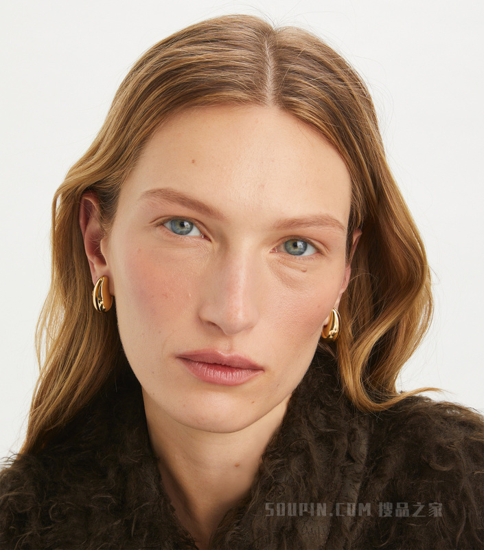 【礼物】Pierced 光环系列小号耳环 浅黄铜色