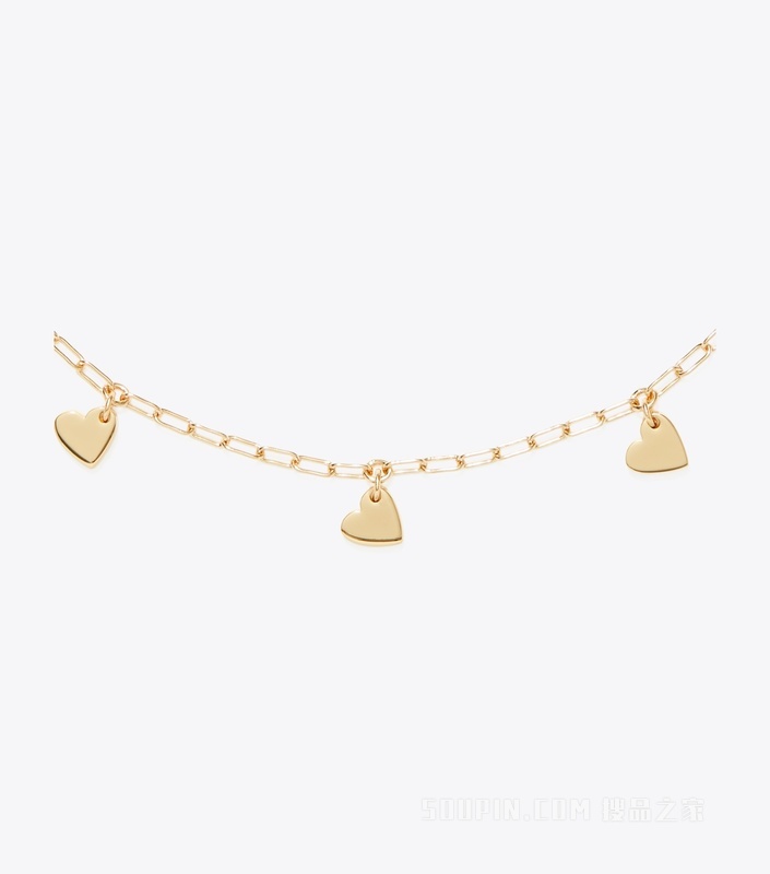 【礼物】Curiosity 奇思妙想系列心形项链 Tory 金