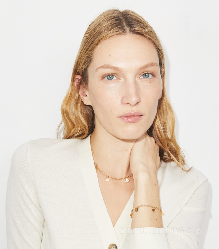 【礼物】Curiosity 奇思妙想系列心形项链 Tory 金