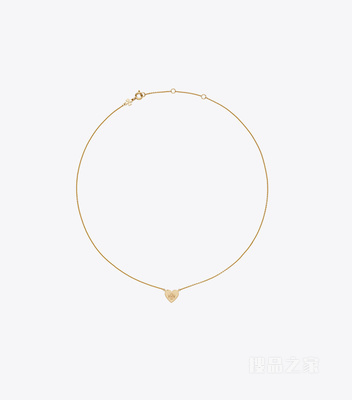 【礼物】Forget Me Not 勿忘我系列心形吊坠项链 Tory 金