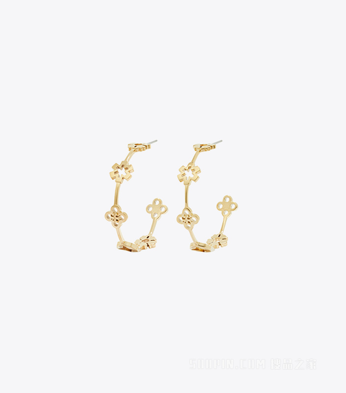 【礼物】Forget Me Not 勿忘我系列圈形耳环 Tory 金