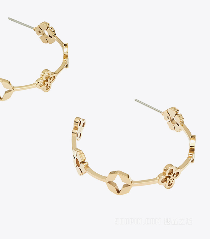 【礼物】Forget Me Not 勿忘我系列圈形耳环 Tory 金