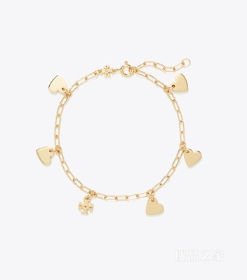 【礼物】Curiosity 奇思妙想系列心形手链 Tory 金