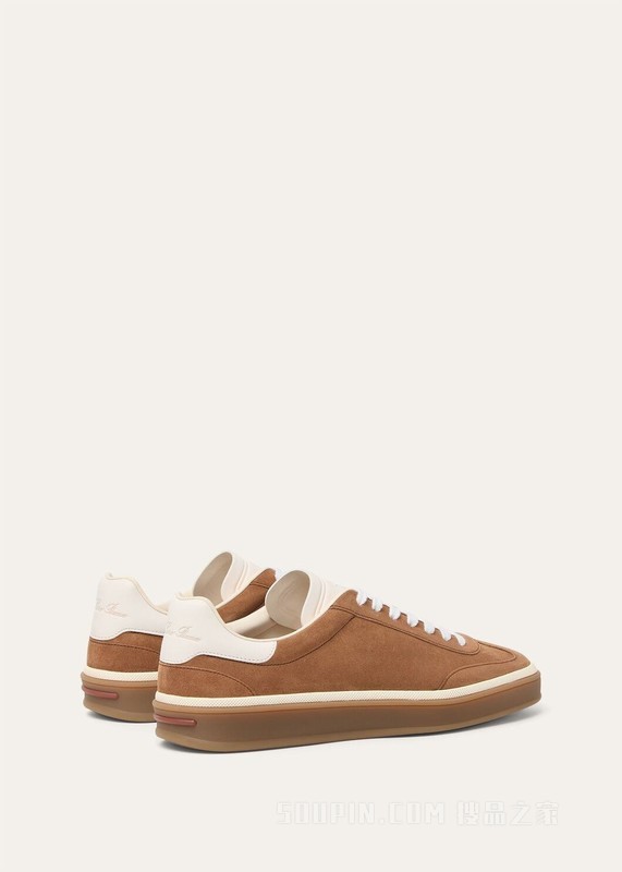 Tennis Walk运动鞋 二层小牛皮绒面革