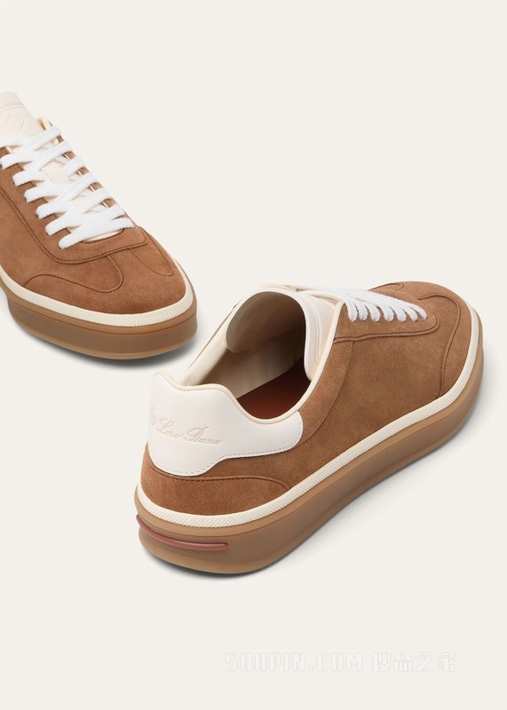 Tennis Walk运动鞋 二层小牛皮绒面革