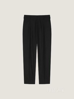 宽松版型细条纹长裤