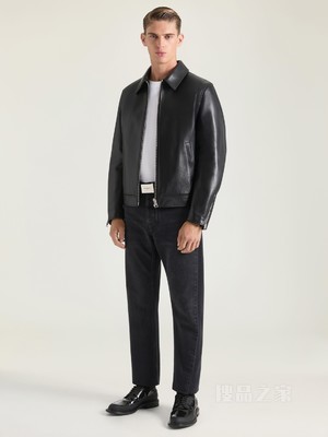 高定缝线直筒版型牛仔裤