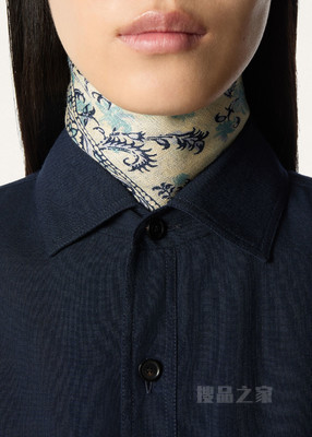 Jasmine Bloom方巾（90 x 90） 桑蚕丝