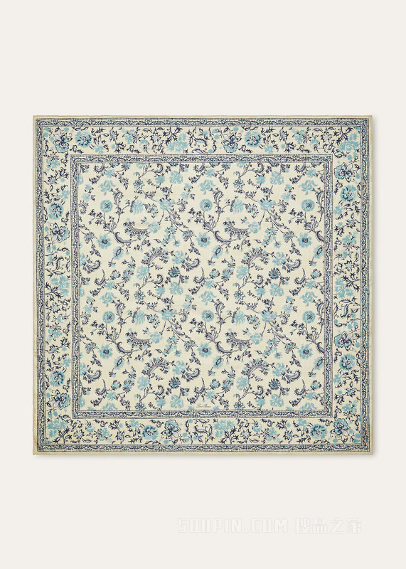 Jasmine Bloom方巾（90 x 90） 桑蚕丝