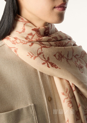 Albero Della Vita大号披肩 绵羊毛