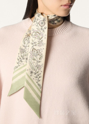 Ophea条形丝巾 桑蚕丝