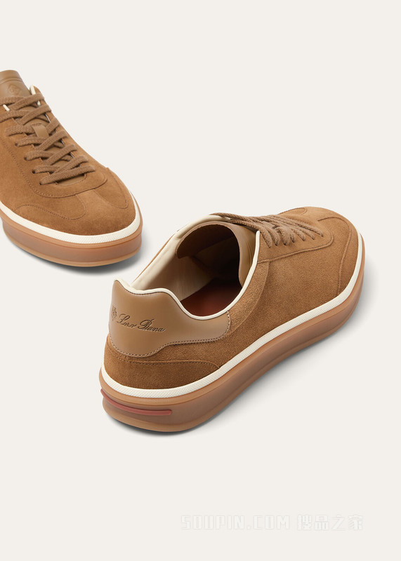 Tennis Walk运动鞋 二层小牛皮绒面革